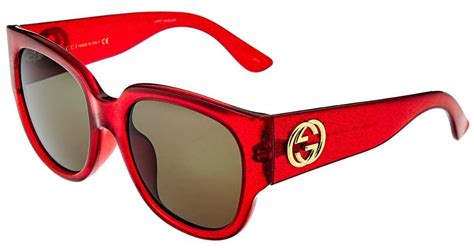 gucci sunglasses women red|gucci aria women's sunglasses.